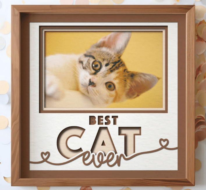 Best Cat Ever Photo Frame - The Caring Creative