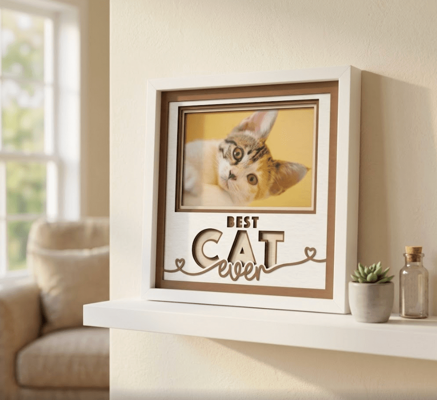 Best Cat Ever Photo Frame - The Caring Creative