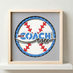 Best Coach Ever - Baseball Photo Frame - The Caring Creative