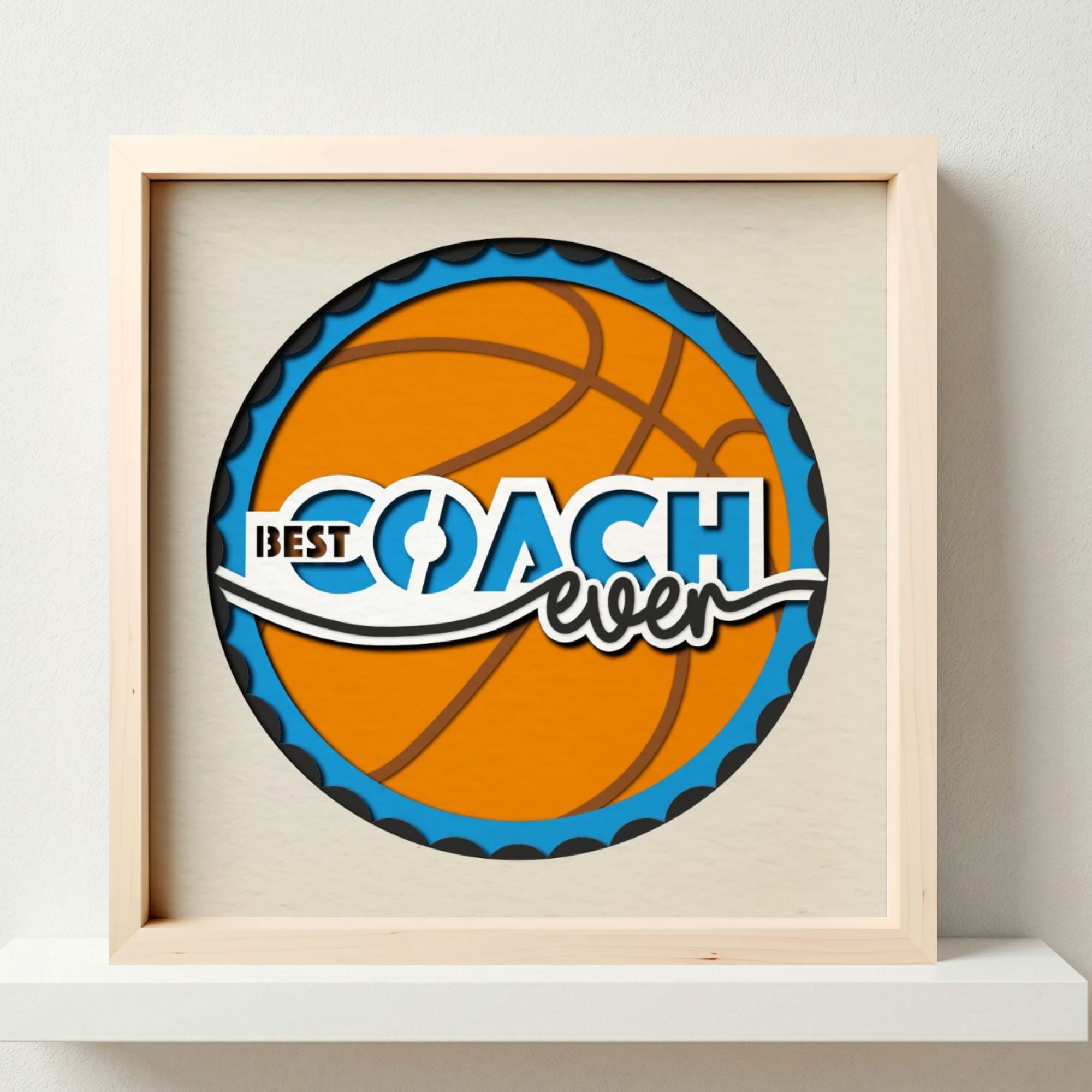 Best Coach Ever - Basketball Photo Frame - The Caring Creative