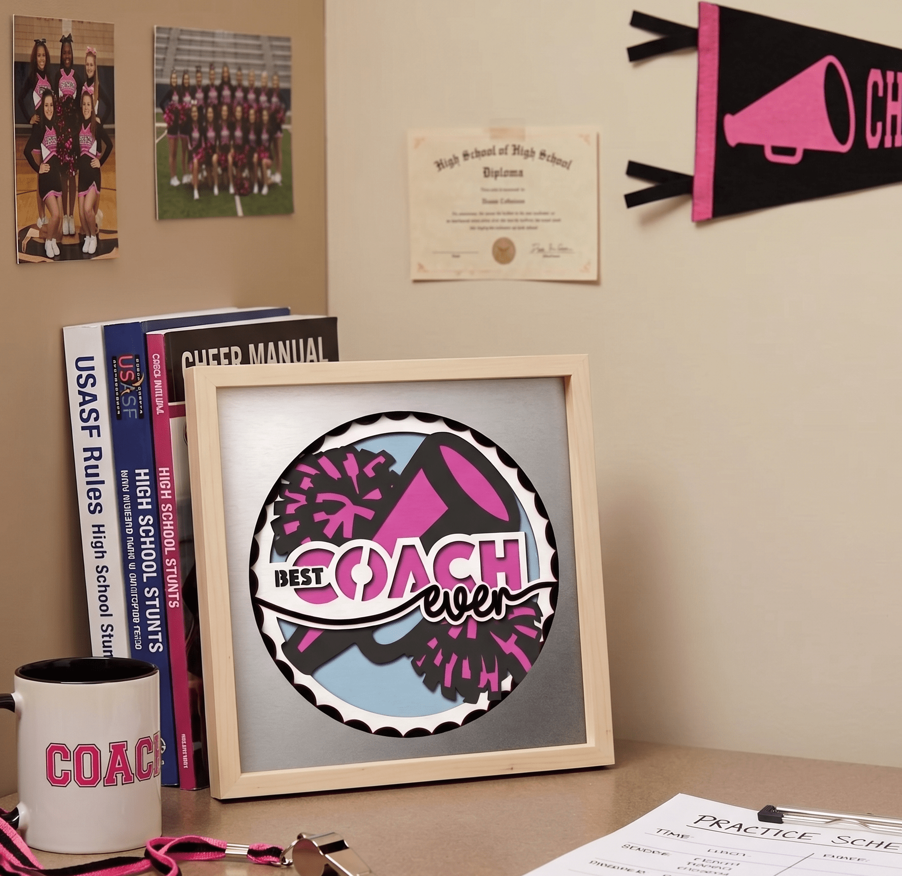 Best Coach Ever - Cheer - The Caring Creative