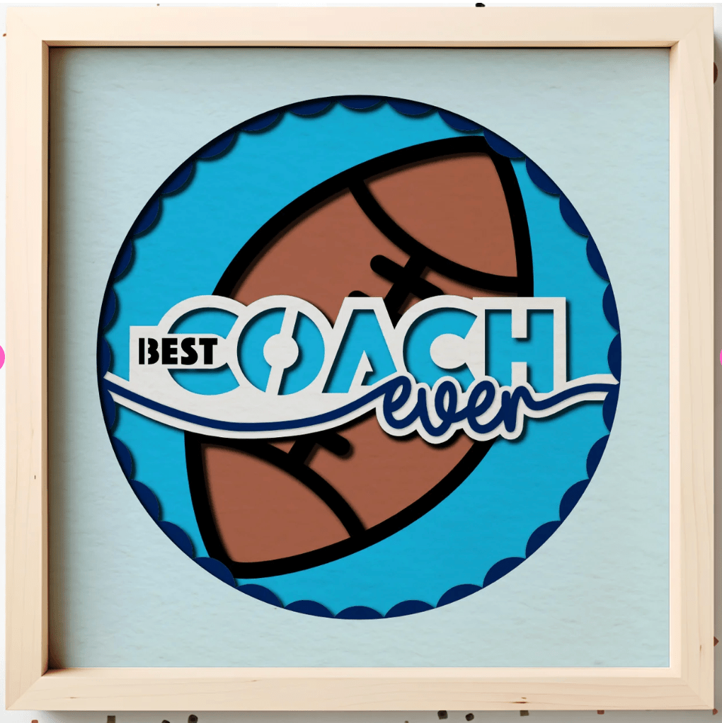 Best Coach Ever - Football Photo Frame - The Caring Creative