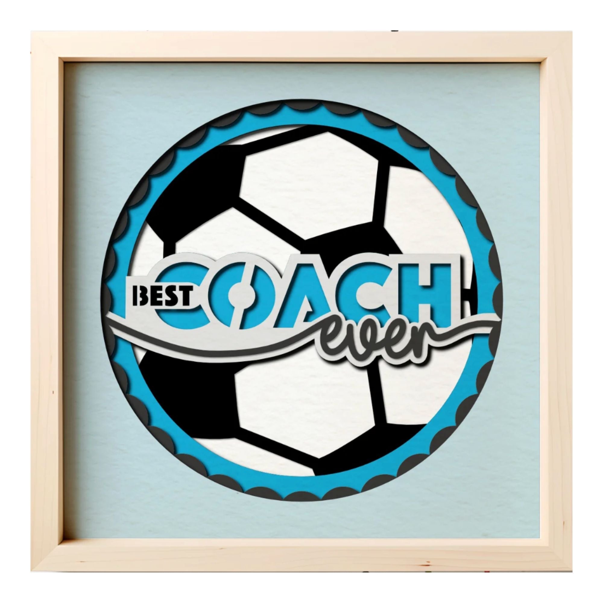 Best Coach Ever - Soccer Photo Frame - The Caring Creative