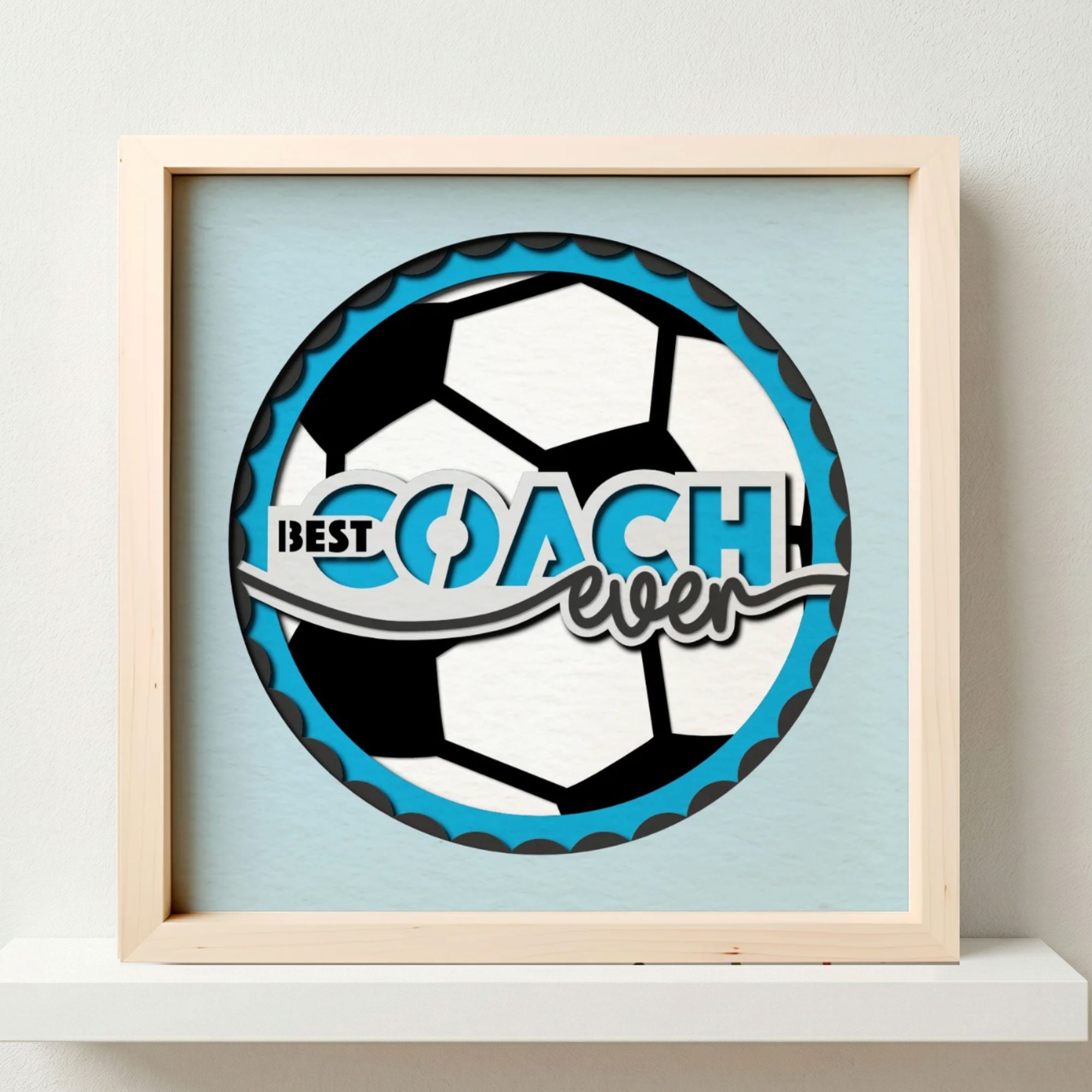 Best Coach Ever - Soccer Photo Frame - The Caring Creative