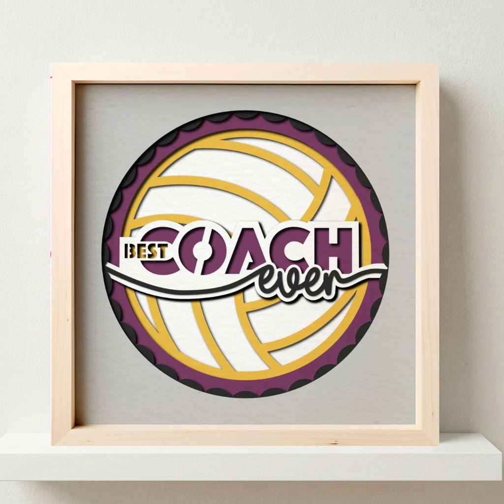 Best Coach Ever - Volleyball Photo Frame - The Caring Creative