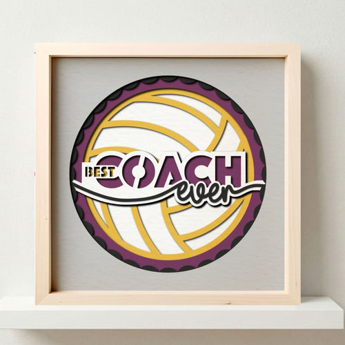 Best Coach Ever - Volleyball Photo Frame - The Caring Creative