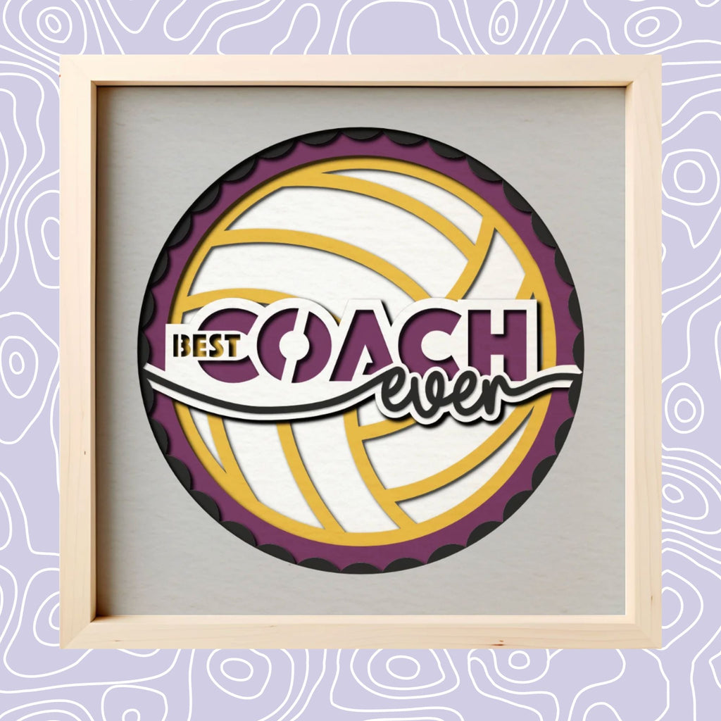 Best Coach Ever - Volleyball Photo Frame - The Caring Creative