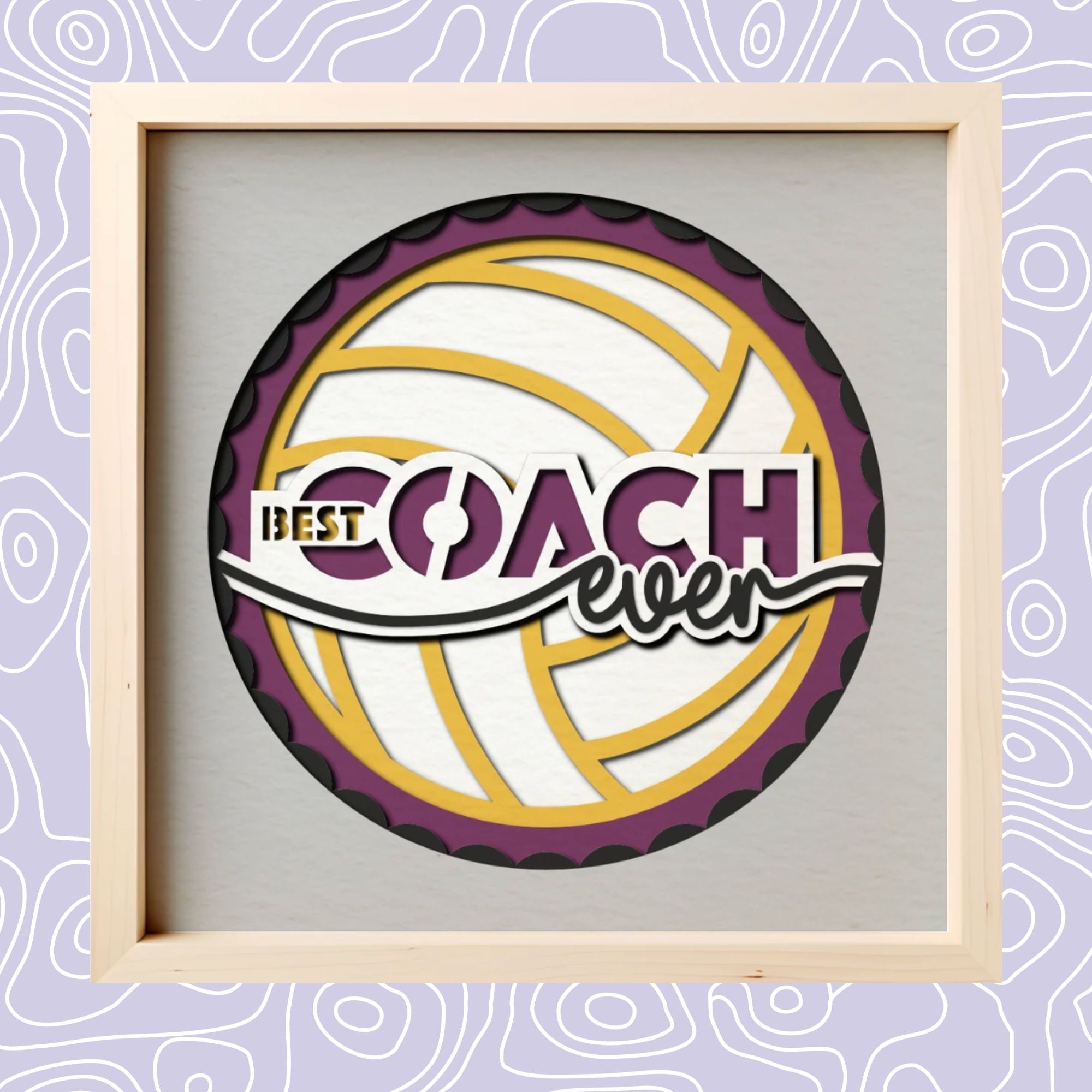 Best Coach Ever - Volleyball Photo Frame - The Caring Creative