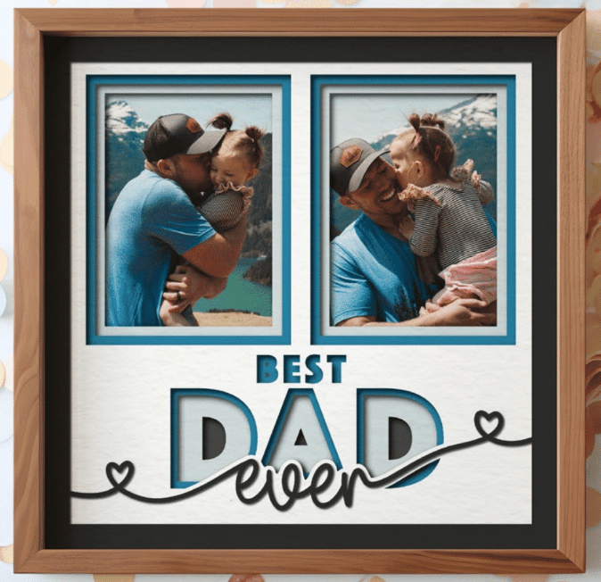 Best Dad Ever Photo Frame - The Caring Creative