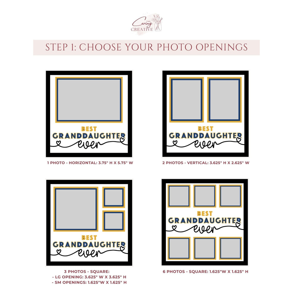 Best Granddaughter Ever Photo Frame - The Caring Creative