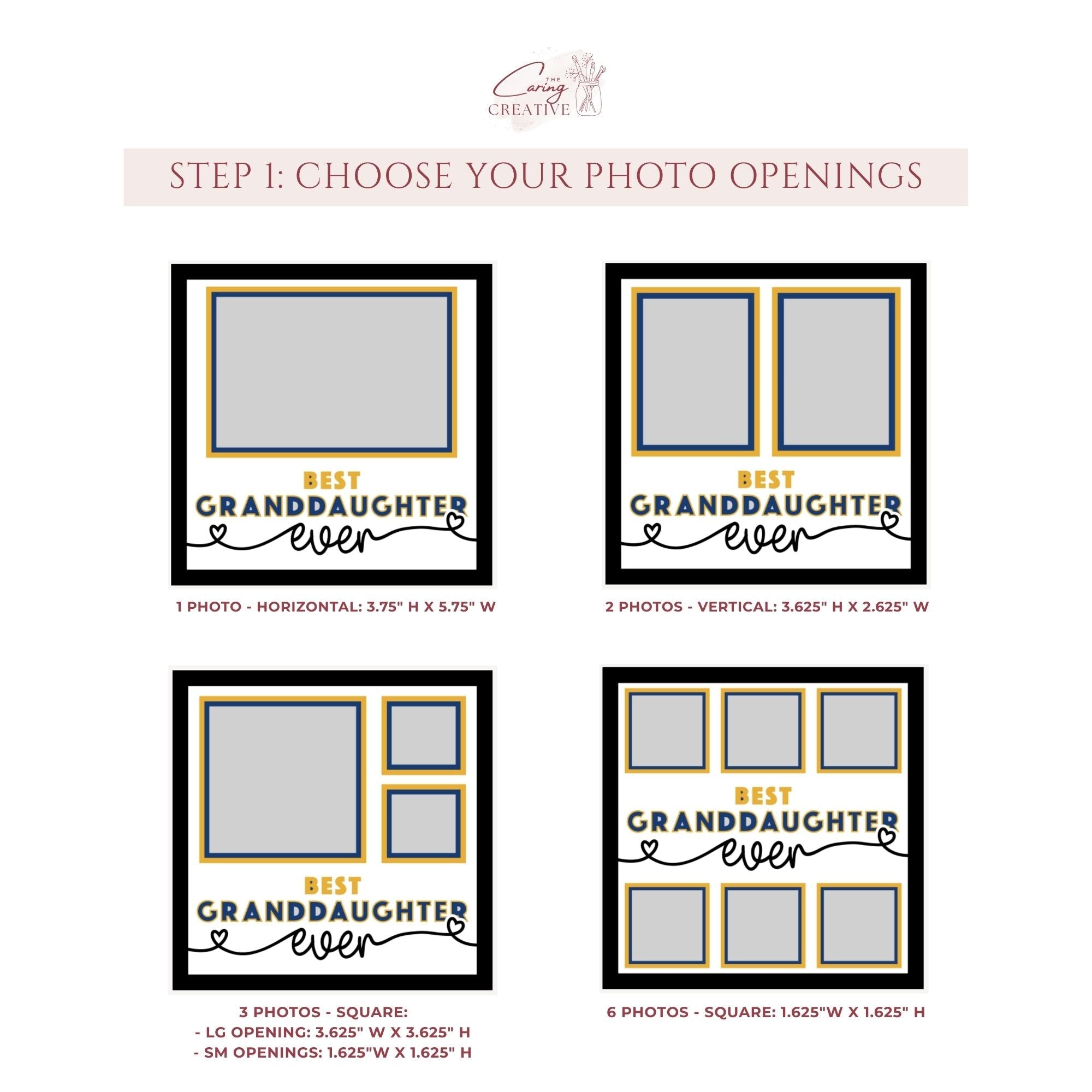 Best Granddaughter Ever Photo Frame - The Caring Creative