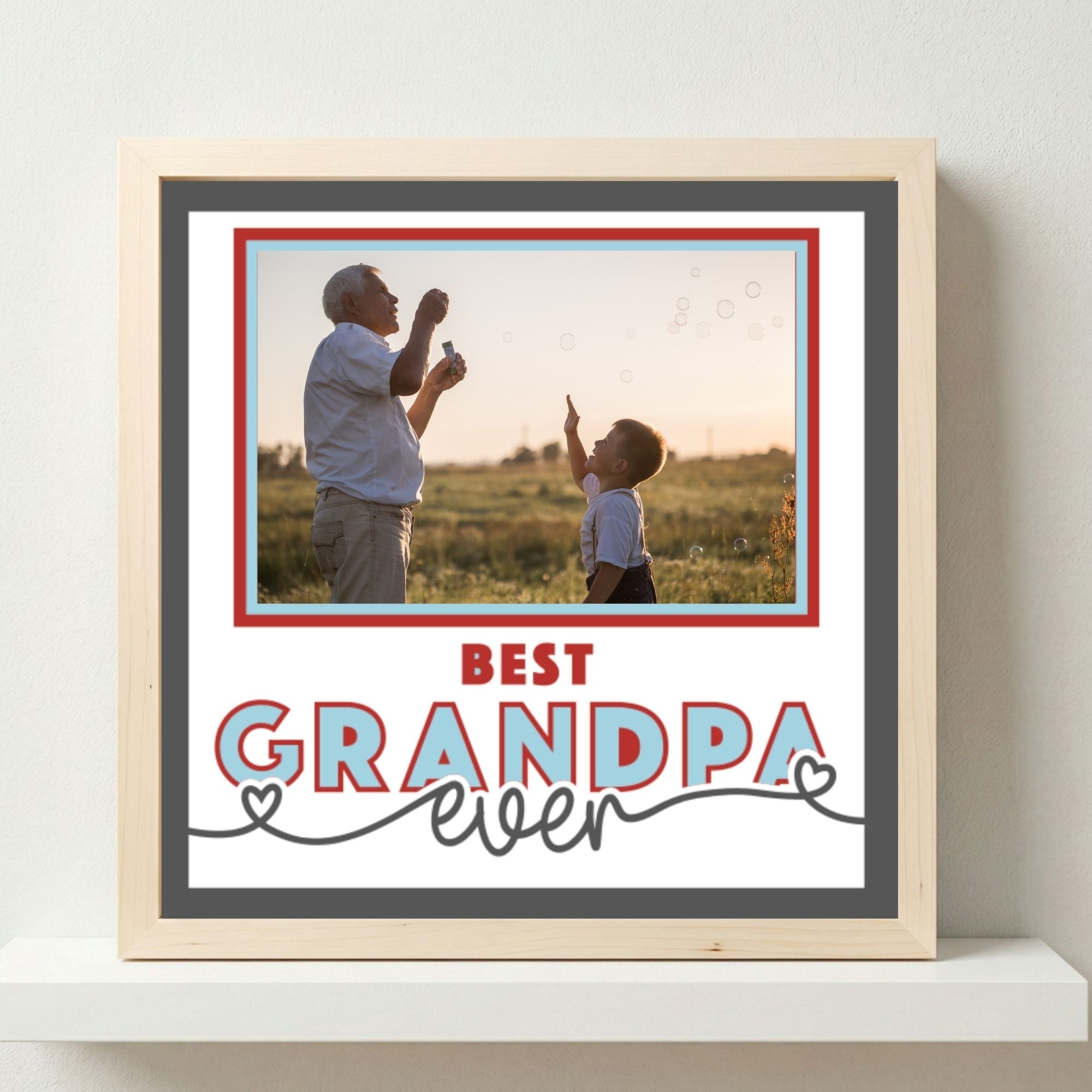 Best Grandpa Ever Photo Frame - The Caring Creative