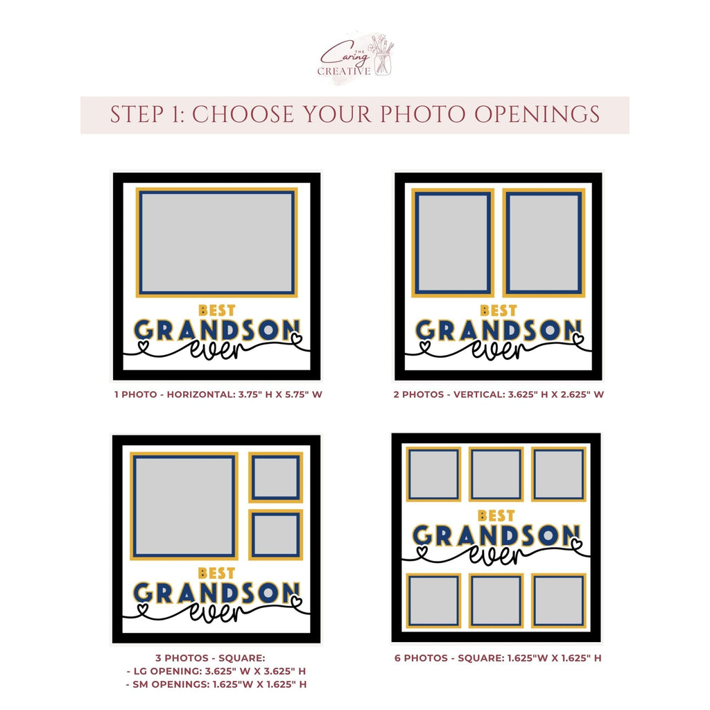 Best Grandson Ever Photo Frame - The Caring Creative