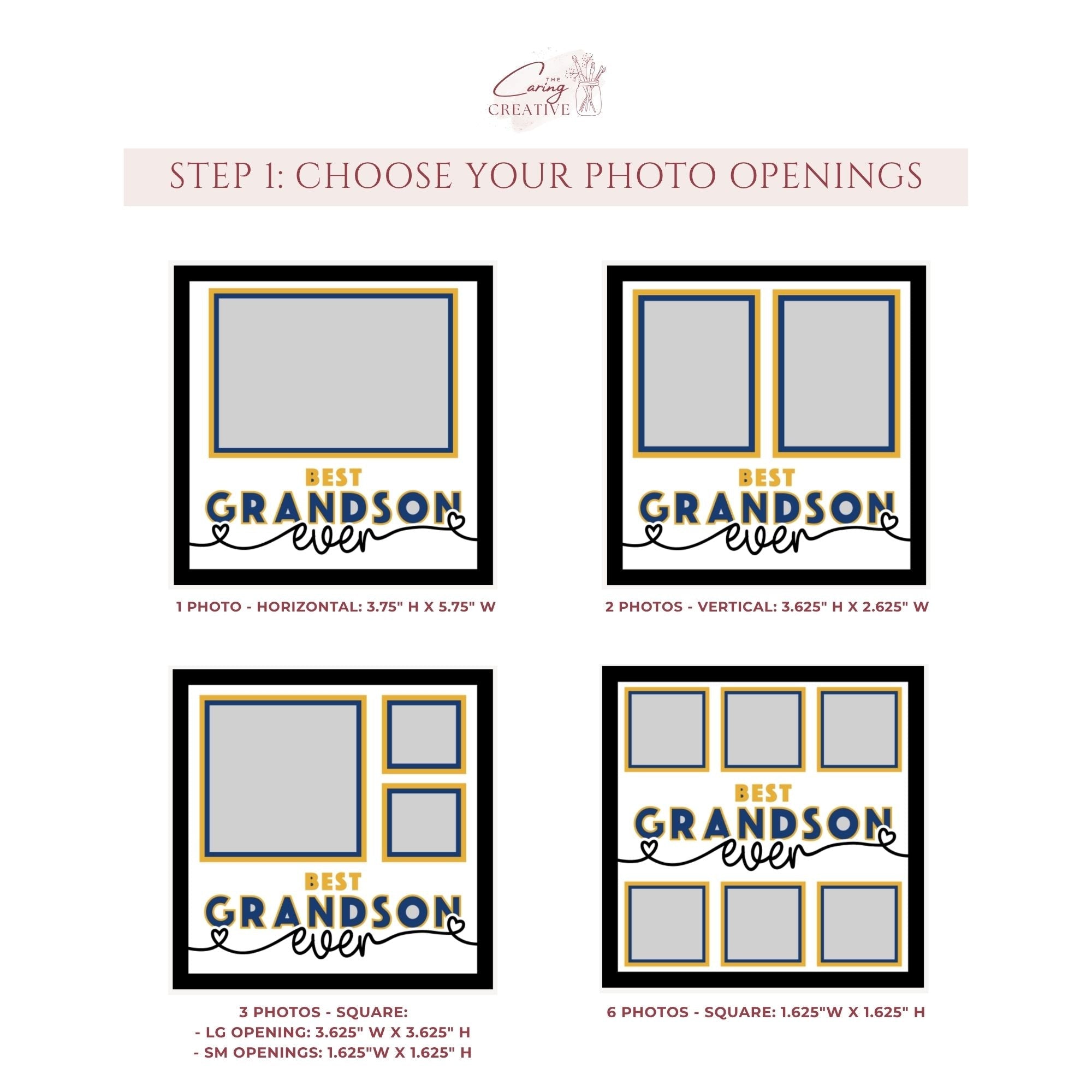 Best Grandson Ever Photo Frame - The Caring Creative