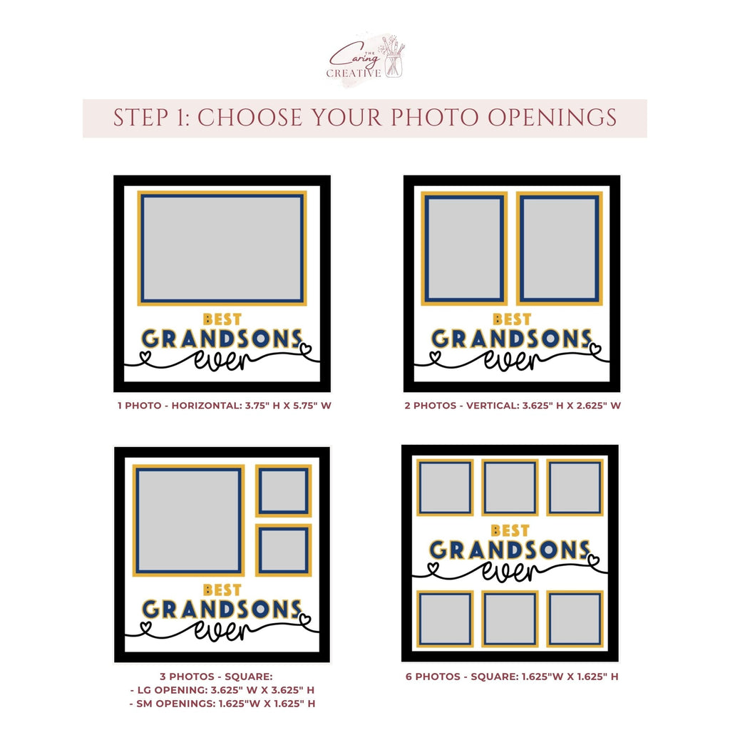 Best Grandsons Ever Photo Frame - The Caring Creative