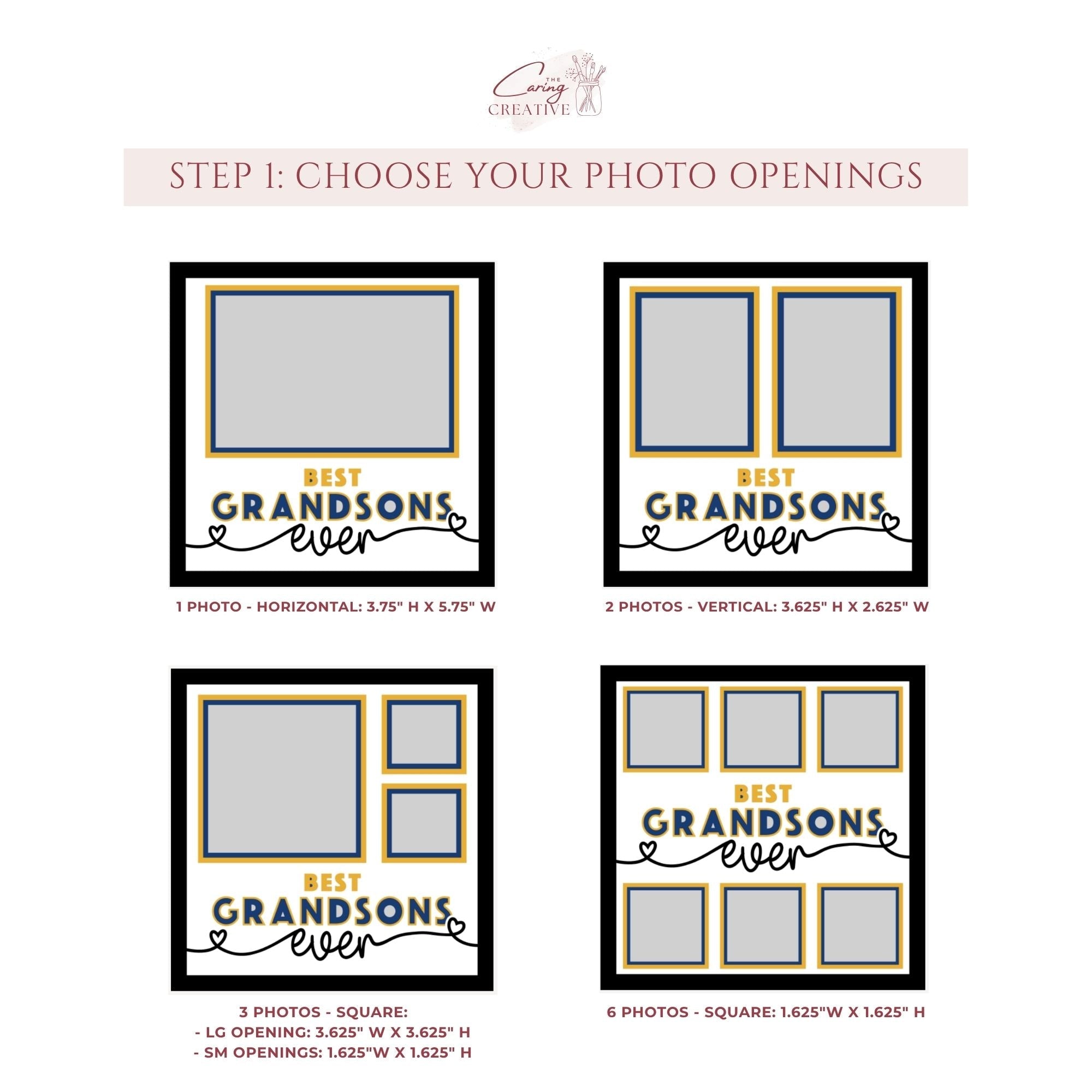 Best Grandsons Ever Photo Frame - The Caring Creative