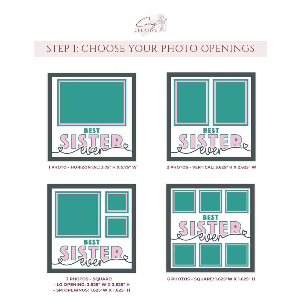 Best Sister Ever Photo Frame - The Caring Creative