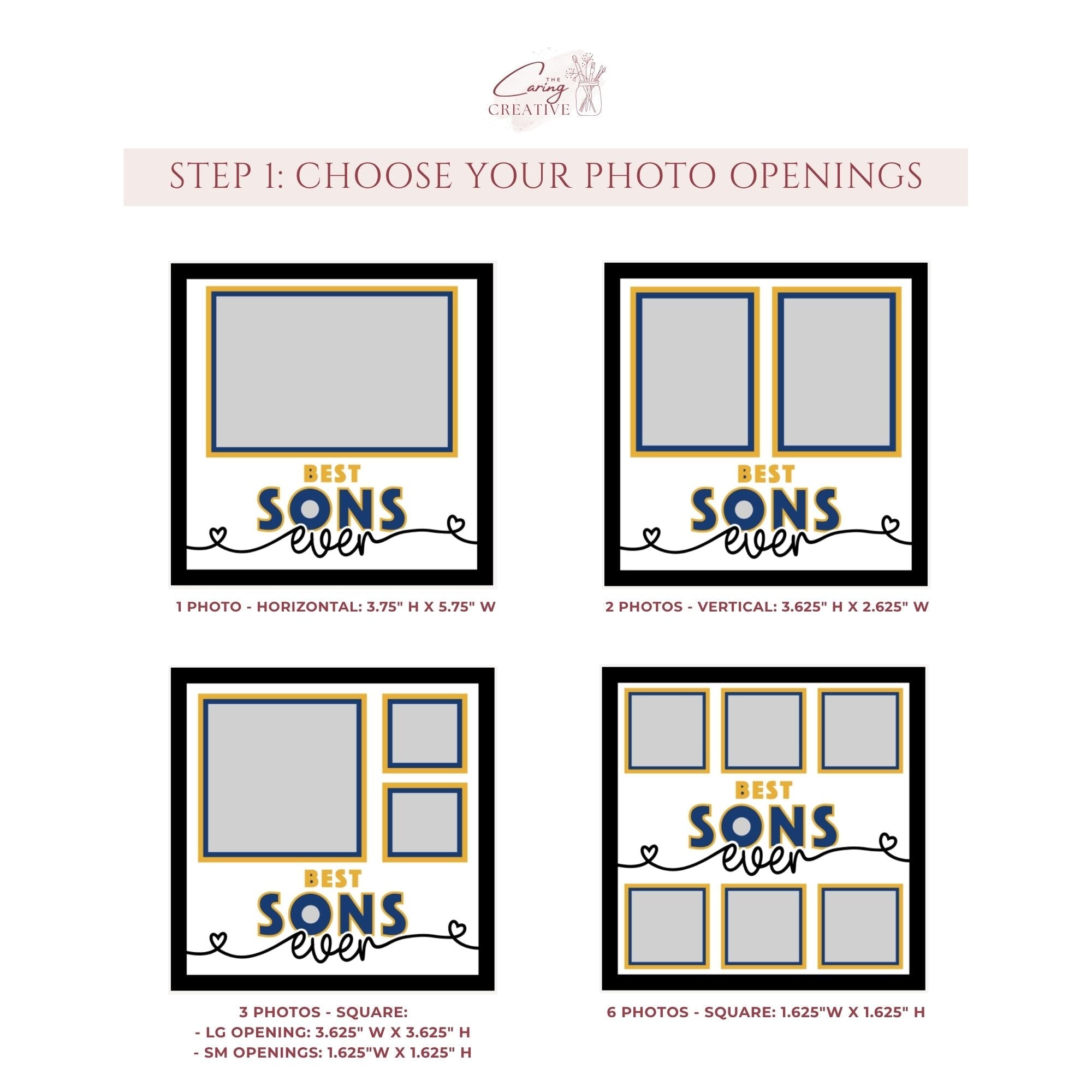 Best Sons Ever Photo Frame - The Caring Creative