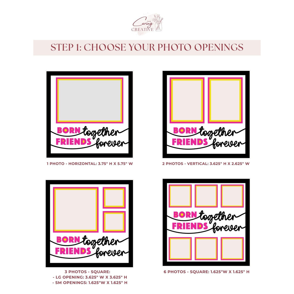 Born Together, Forever Friends Photo Frame - The Caring Creative