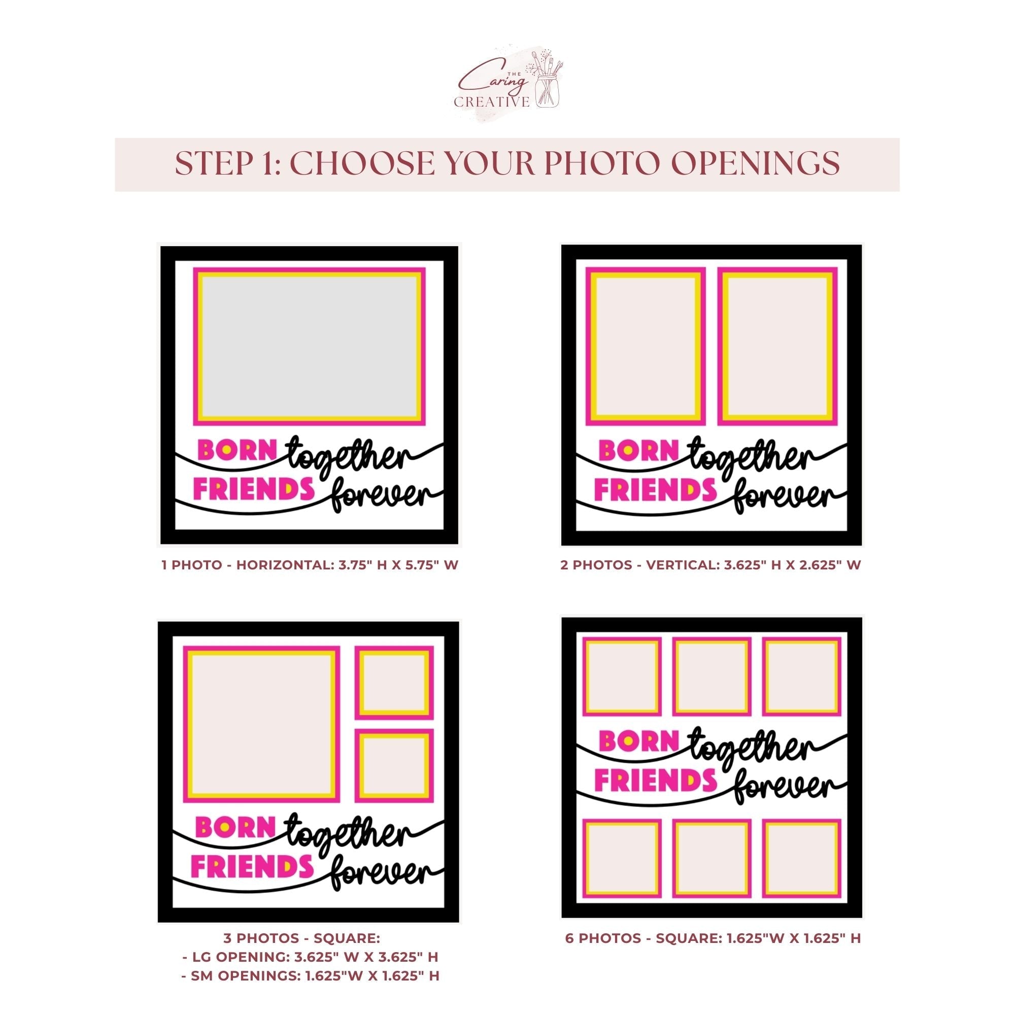 Born Together, Forever Friends Photo Frame - The Caring Creative