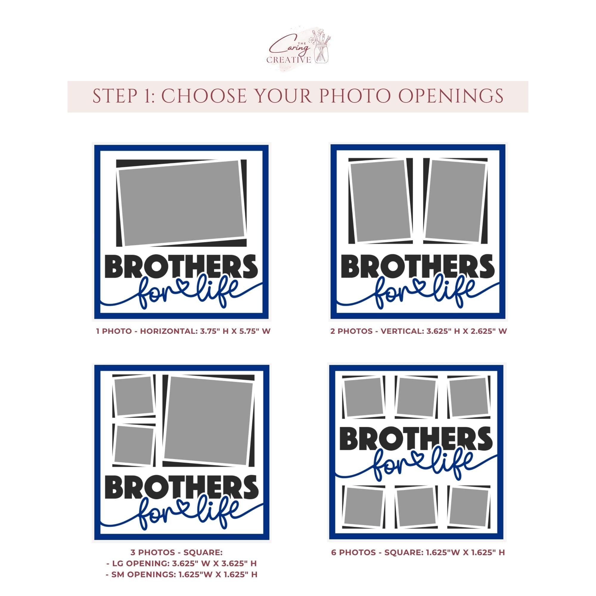 Brothers For Life Photo Frame - The Caring Creative