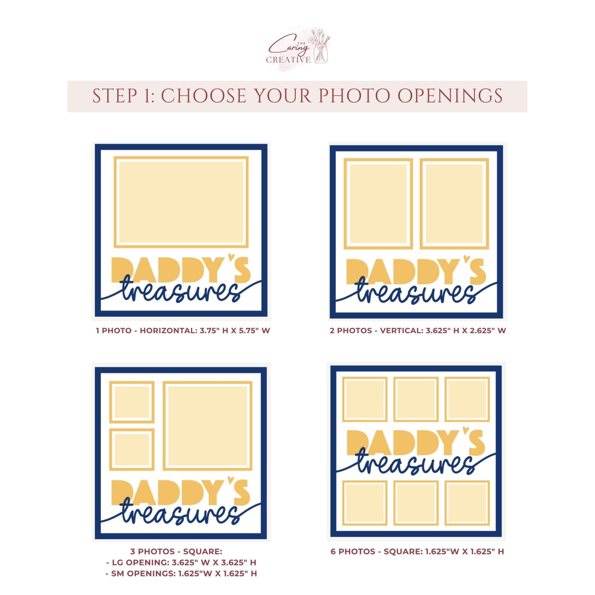 Daddy's Treasures Photo Frame - The Caring Creative