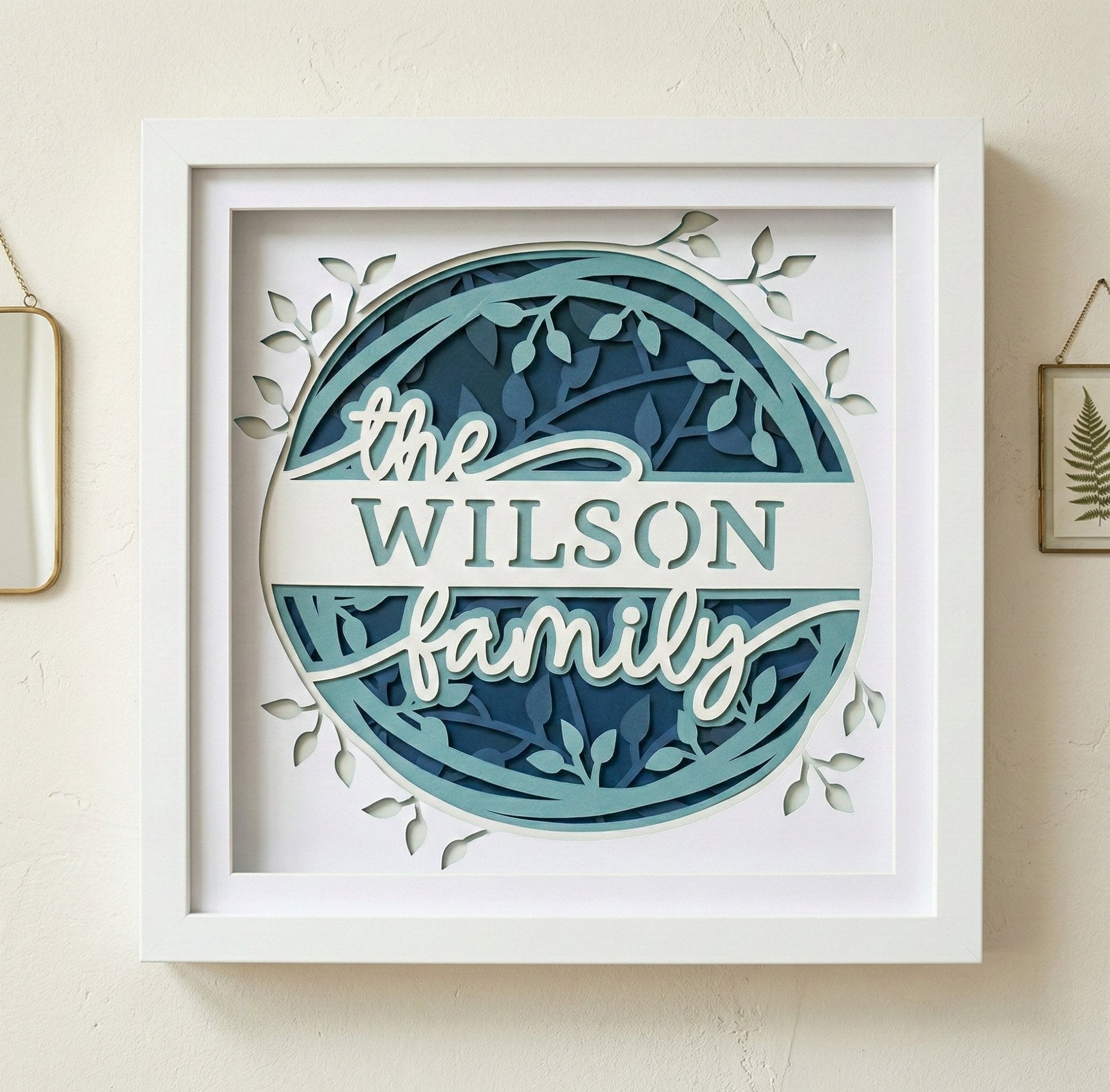 Family Name Photo Frame - The Caring Creative