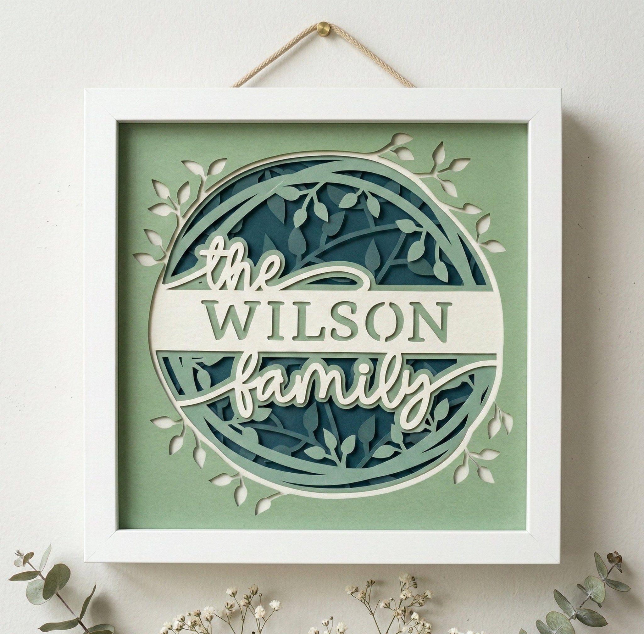 Family Name Photo Frame - The Caring Creative