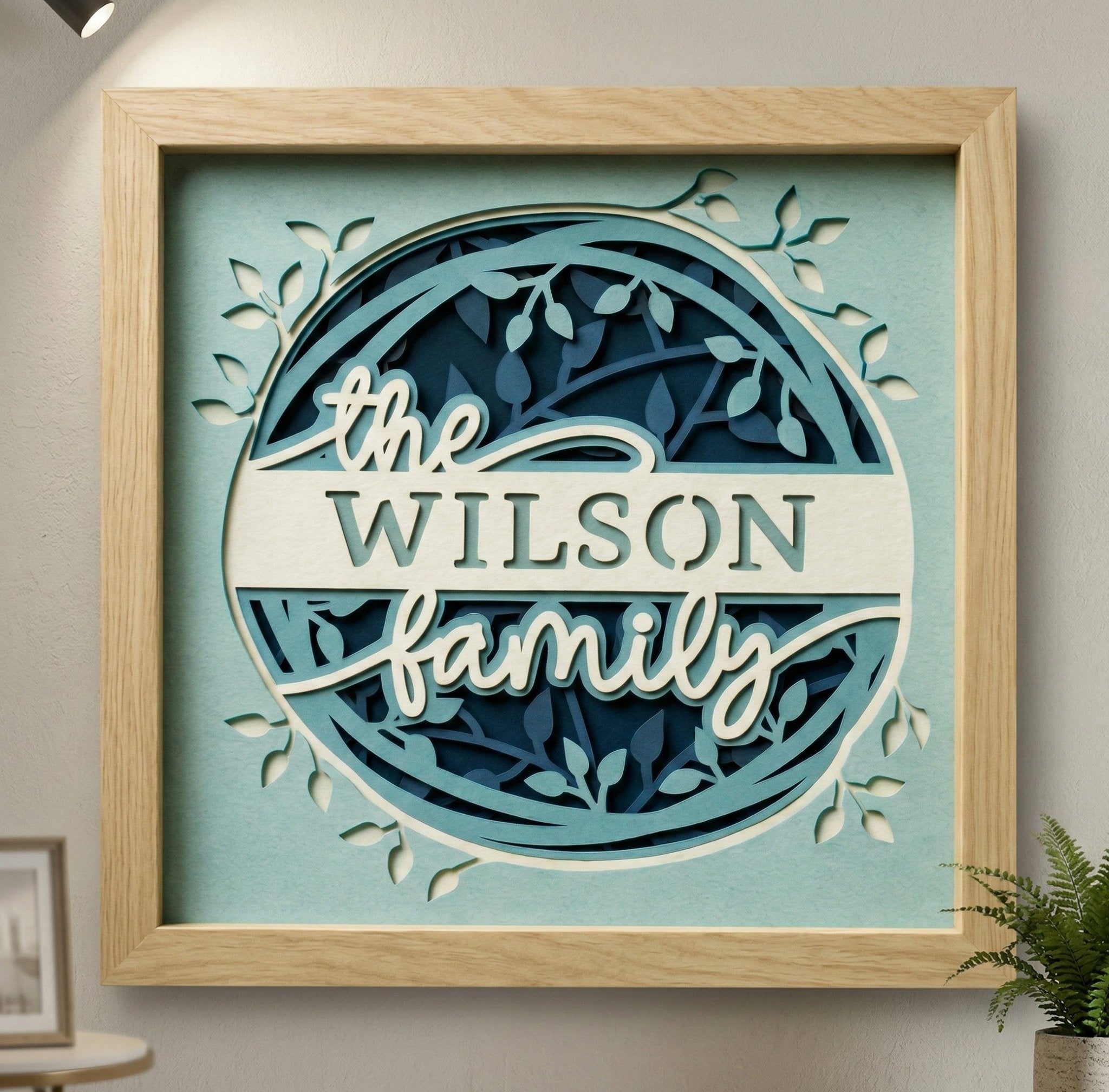 Family Name Photo Frame - The Caring Creative