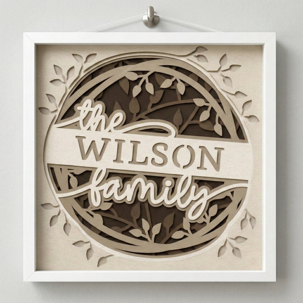 Family Name Photo Frame - The Caring Creative