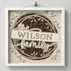 Family Name Photo Frame - The Caring Creative