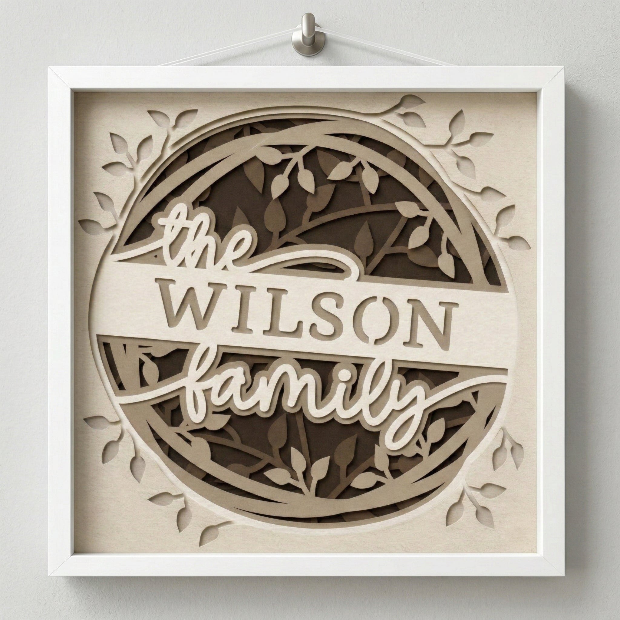 Family Name Photo Frame - The Caring Creative