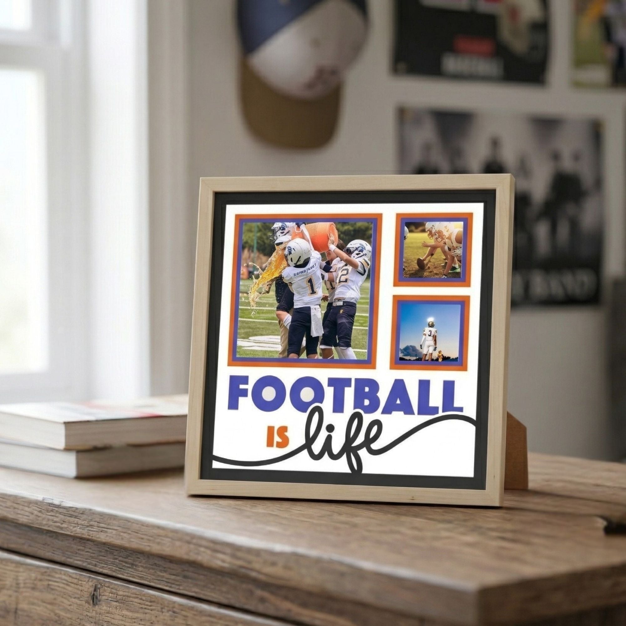 Football Is Life Photo Frame - The Caring Creative