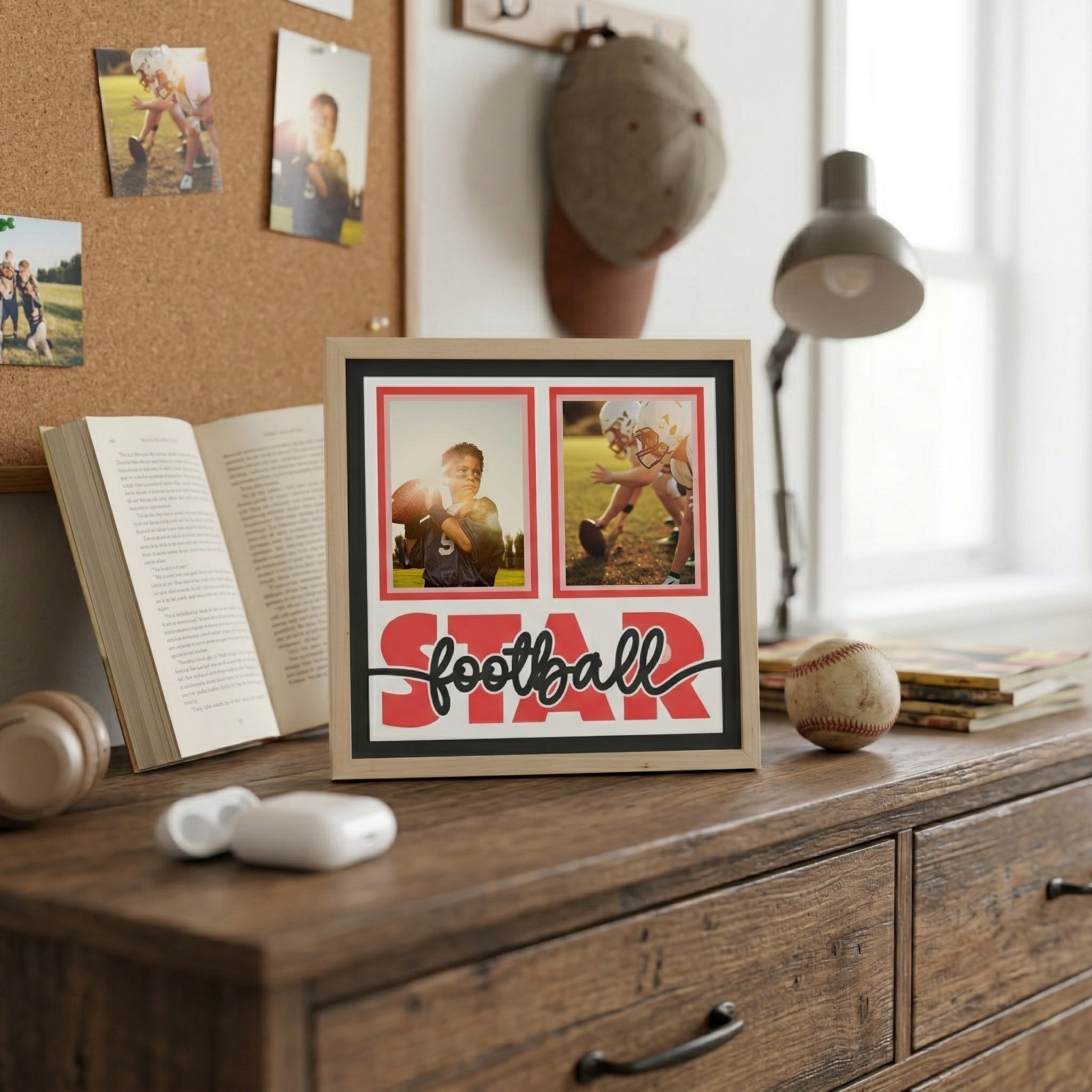 Football Star Photo Frame - The Caring Creative