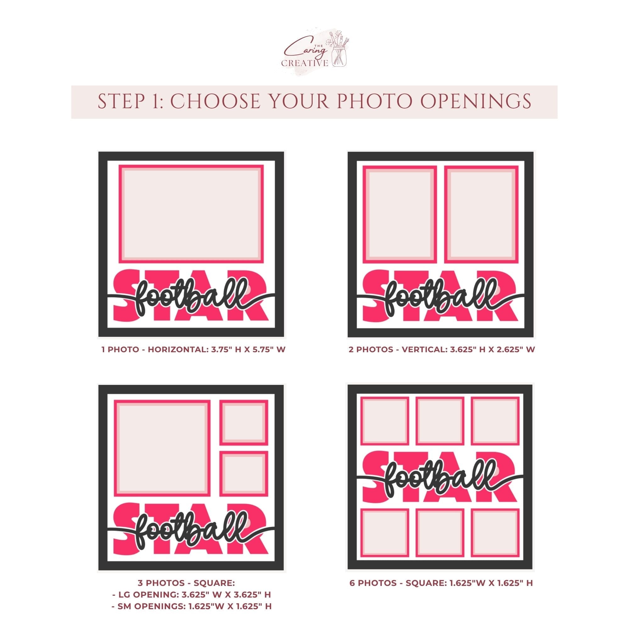 Football Star Photo Frame - The Caring Creative