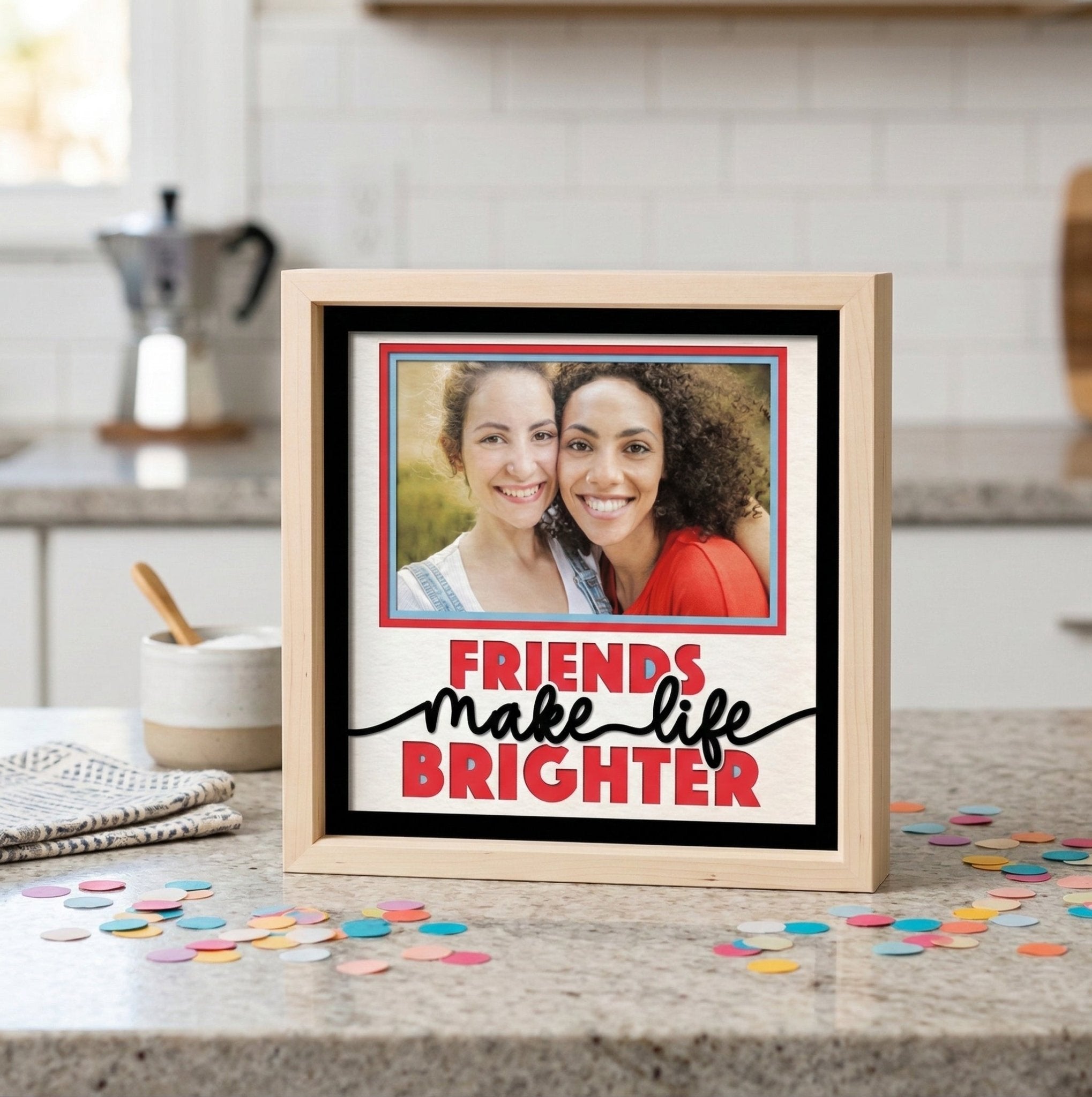 Friends Make Life Brighter Photo Frame - The Caring Creative
