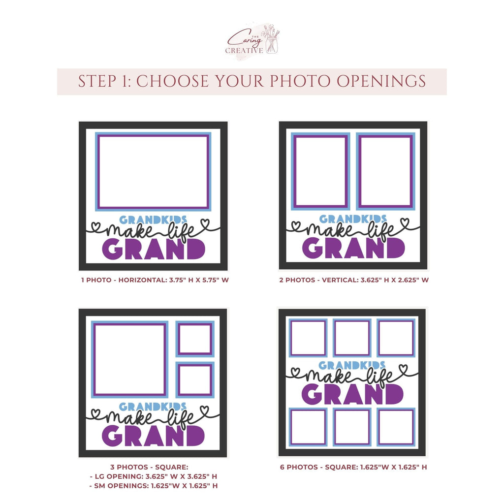Grandkids Make Life Grand Photo Frame - The Caring Creative