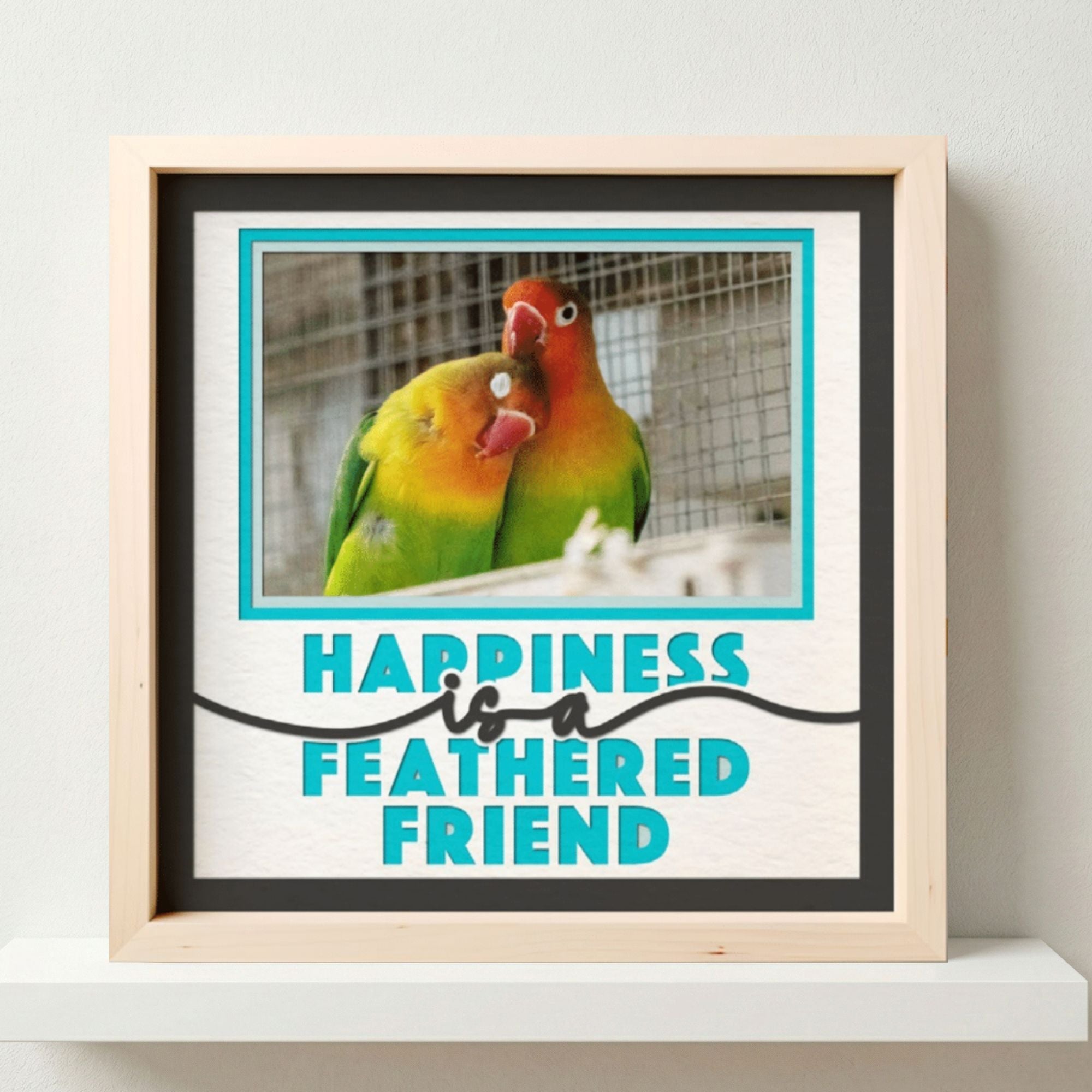 Happiness is a Feathered Friend Photo Frame - The Caring Creative