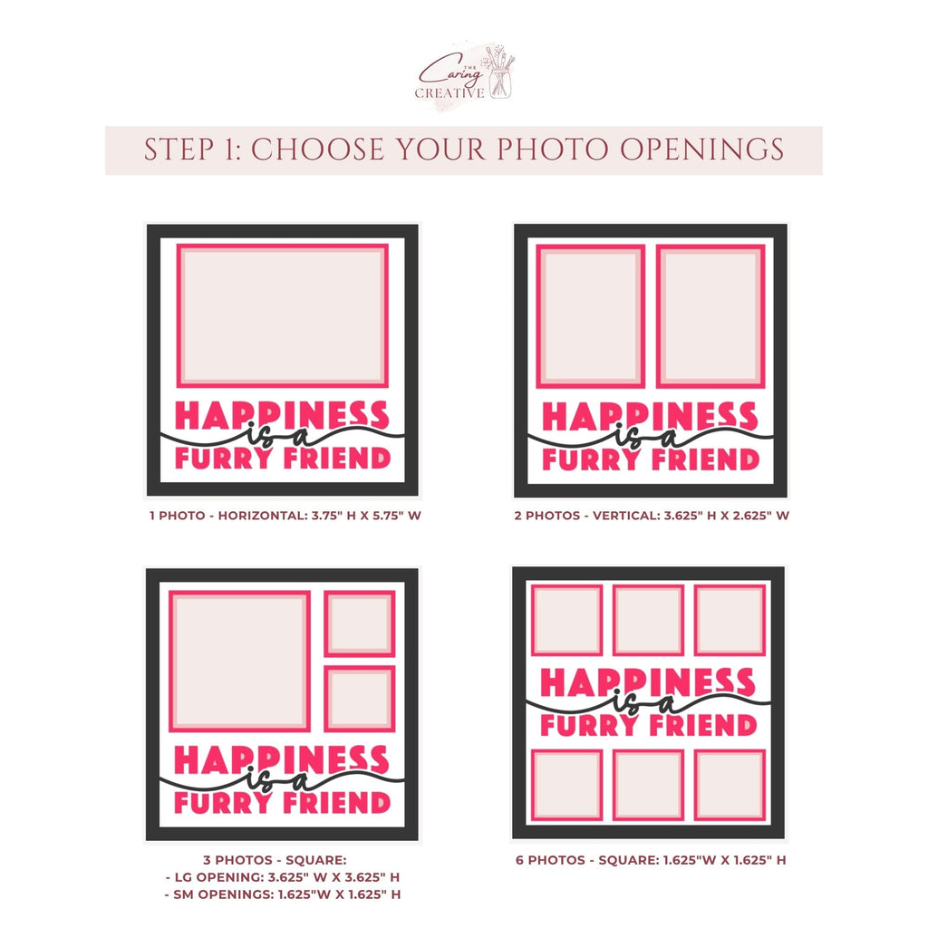 Happiness is a Furry Friend Photo Frame - The Caring Creative