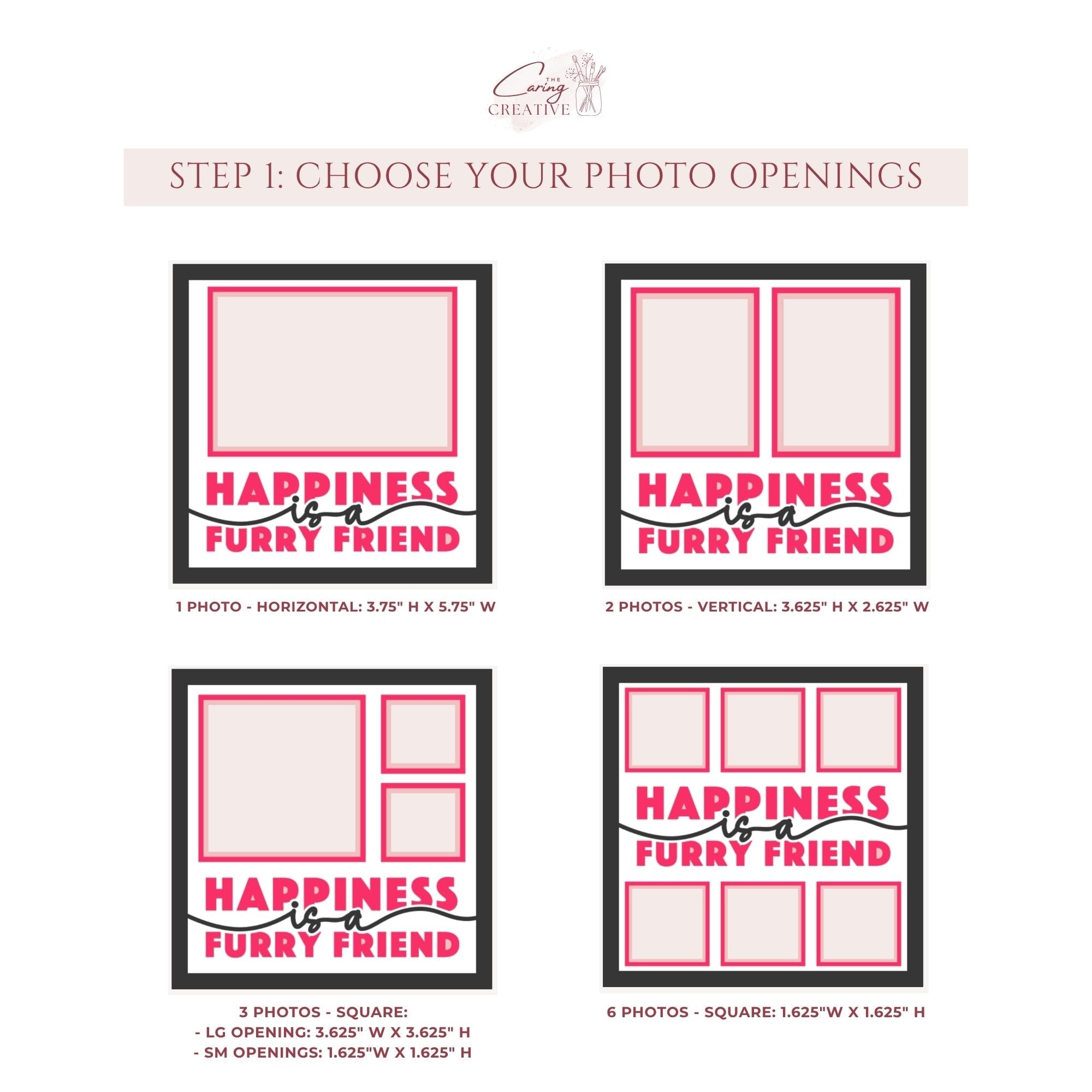 Happiness is a Furry Friend Photo Frame - The Caring Creative