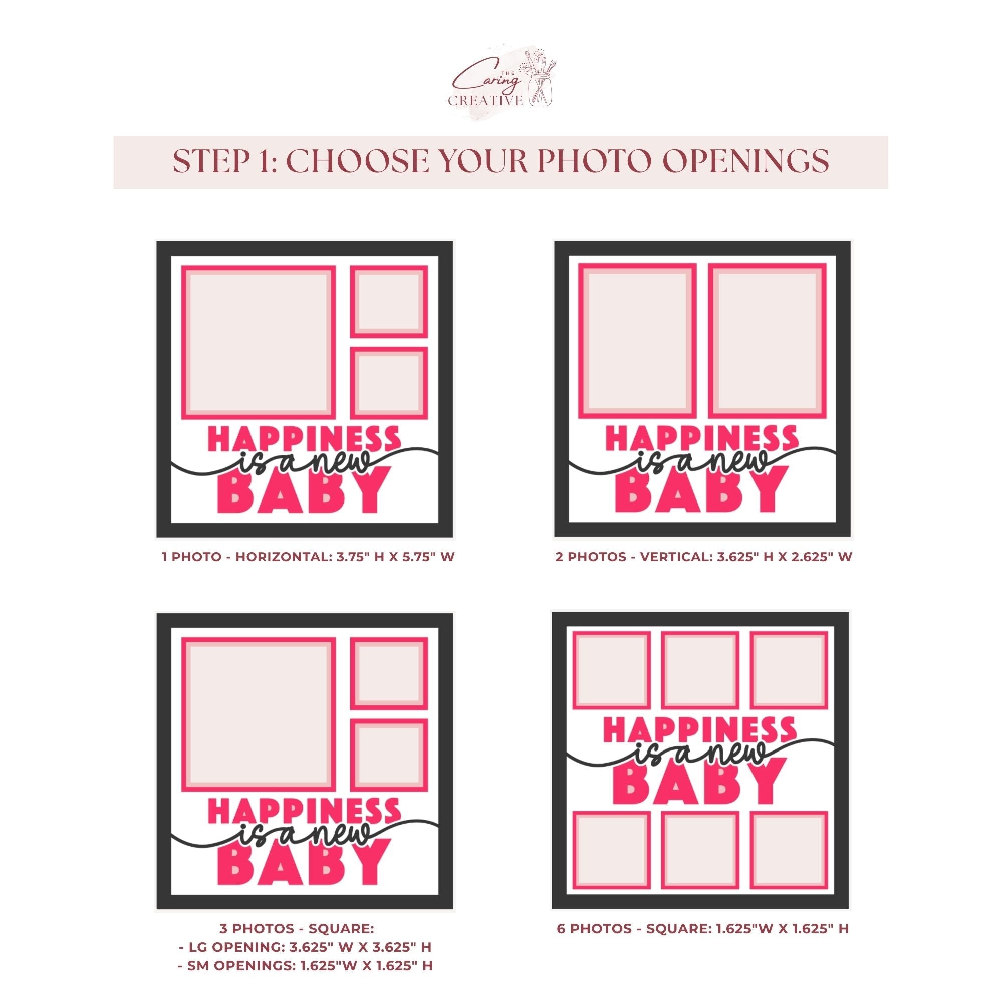 Happiness is a New Baby Photo Frame Kit - The Caring Creative