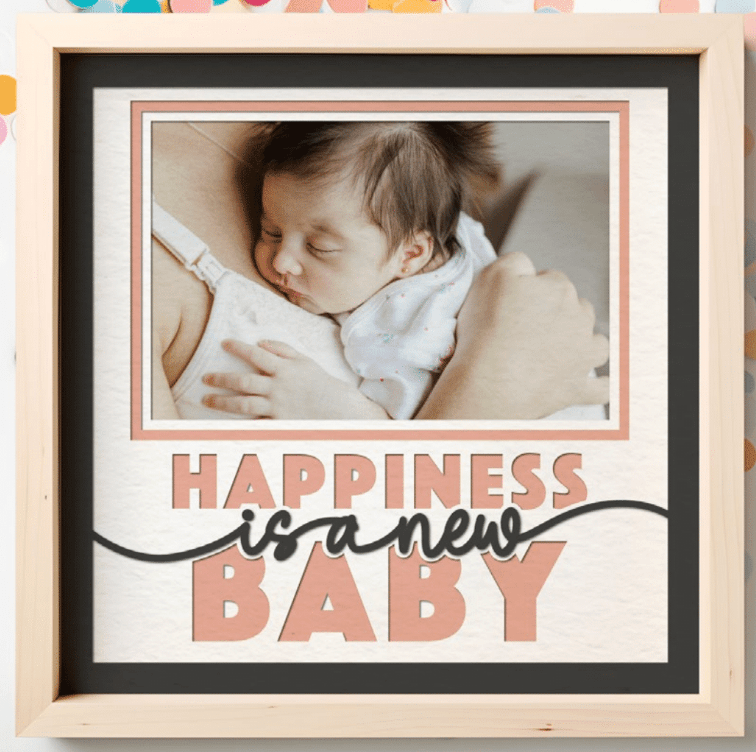 Happiness is a New Baby Photo Frame Kit - The Caring Creative