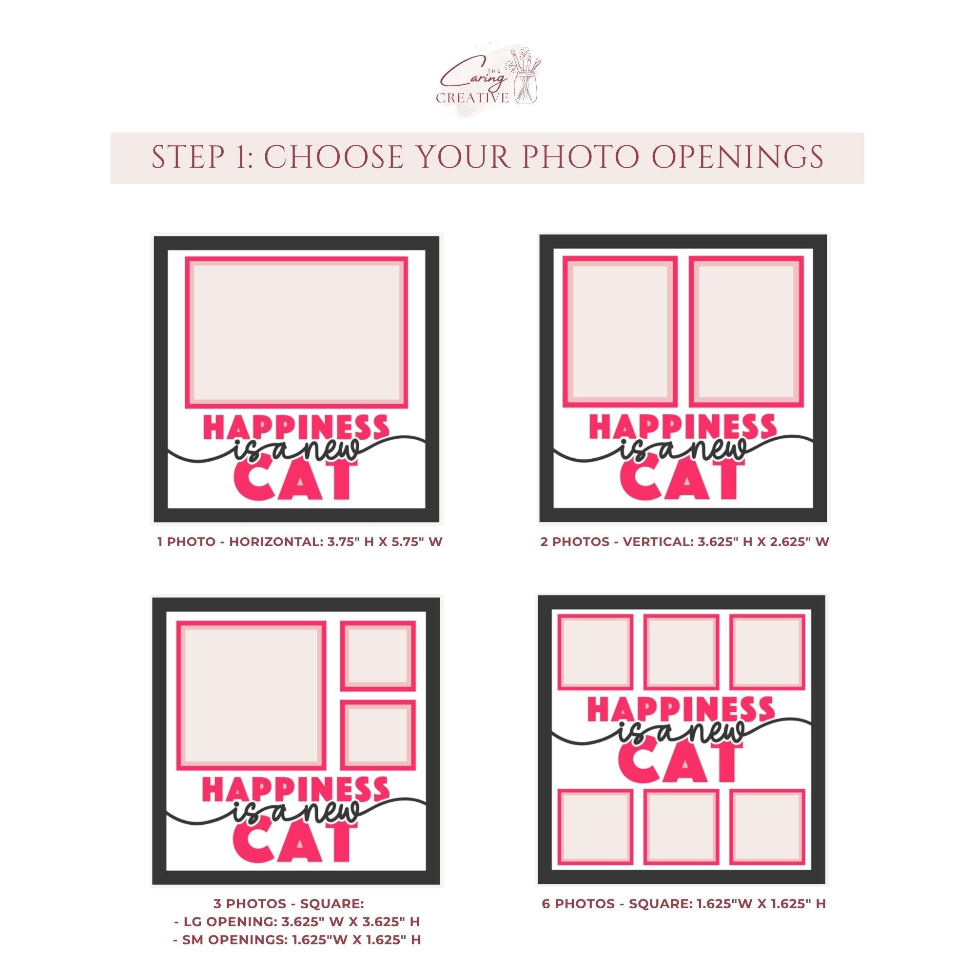 Happiness Is a New Cat Photo Frame - The Caring Creative
