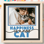 Happiness Is a New Cat Photo Frame - The Caring Creative