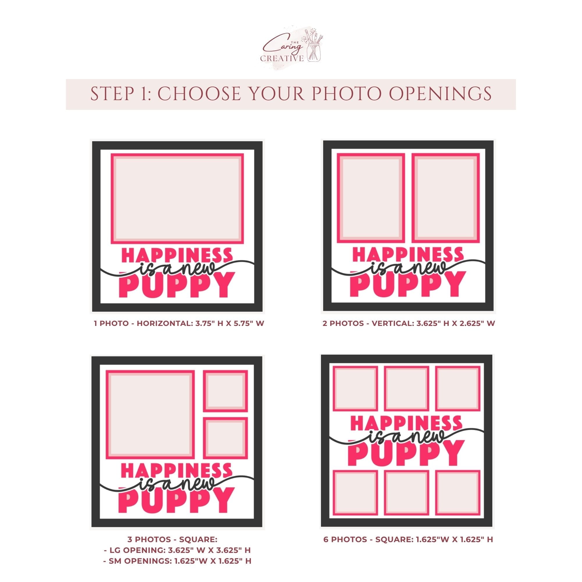 Happiness Is a New Puppy Photo Frame - The Caring Creative