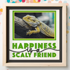 Happiness is a Scaly Friend Photo Frame - The Caring Creative