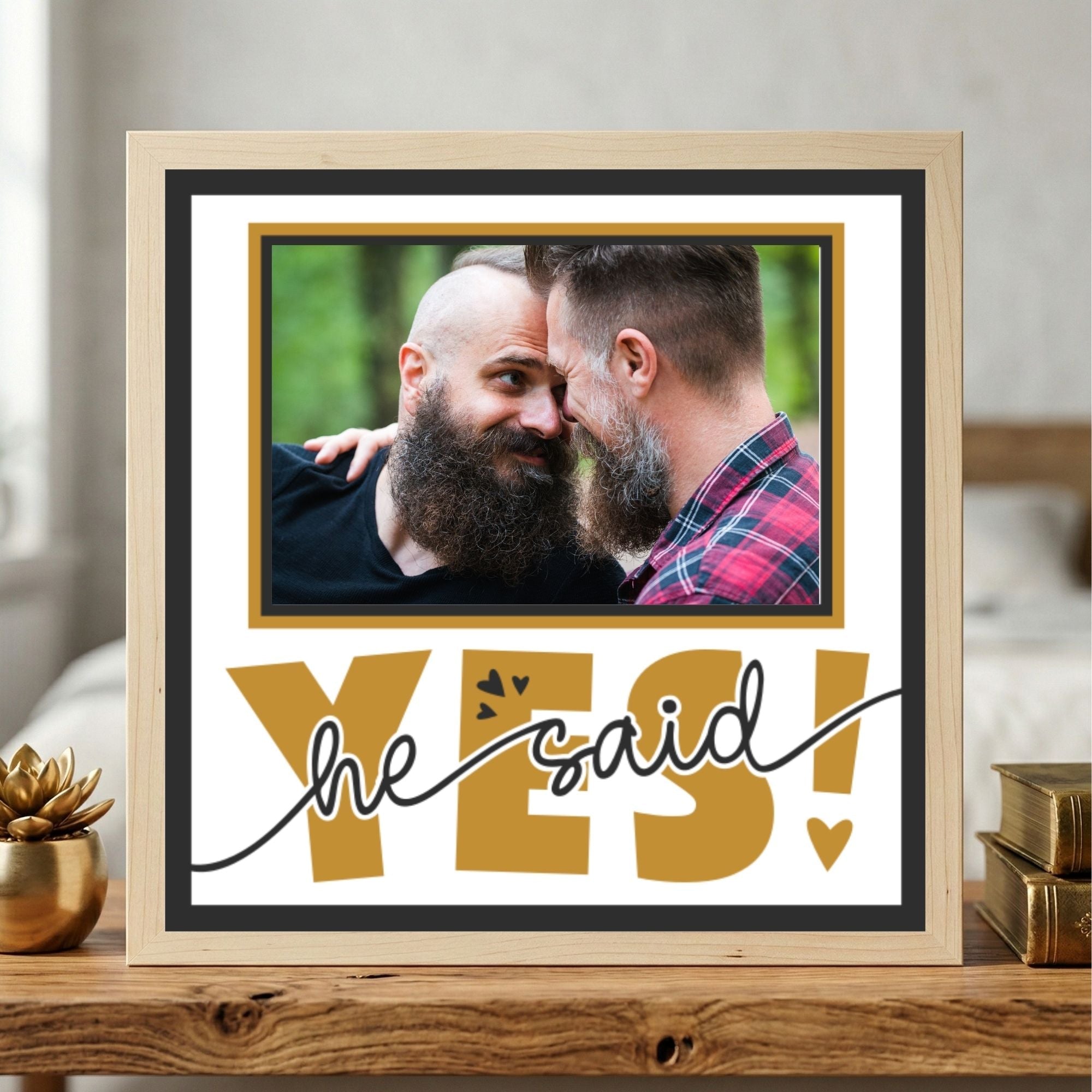 He Said Yes Photo Frame - The Caring Creative