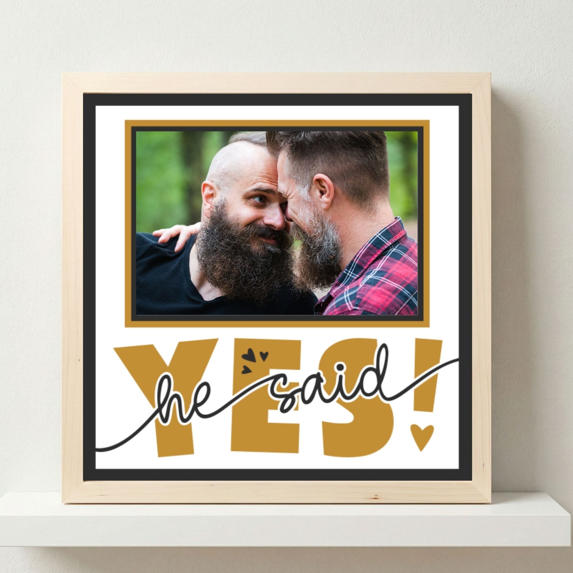 He Said Yes Photo Frame - The Caring Creative
