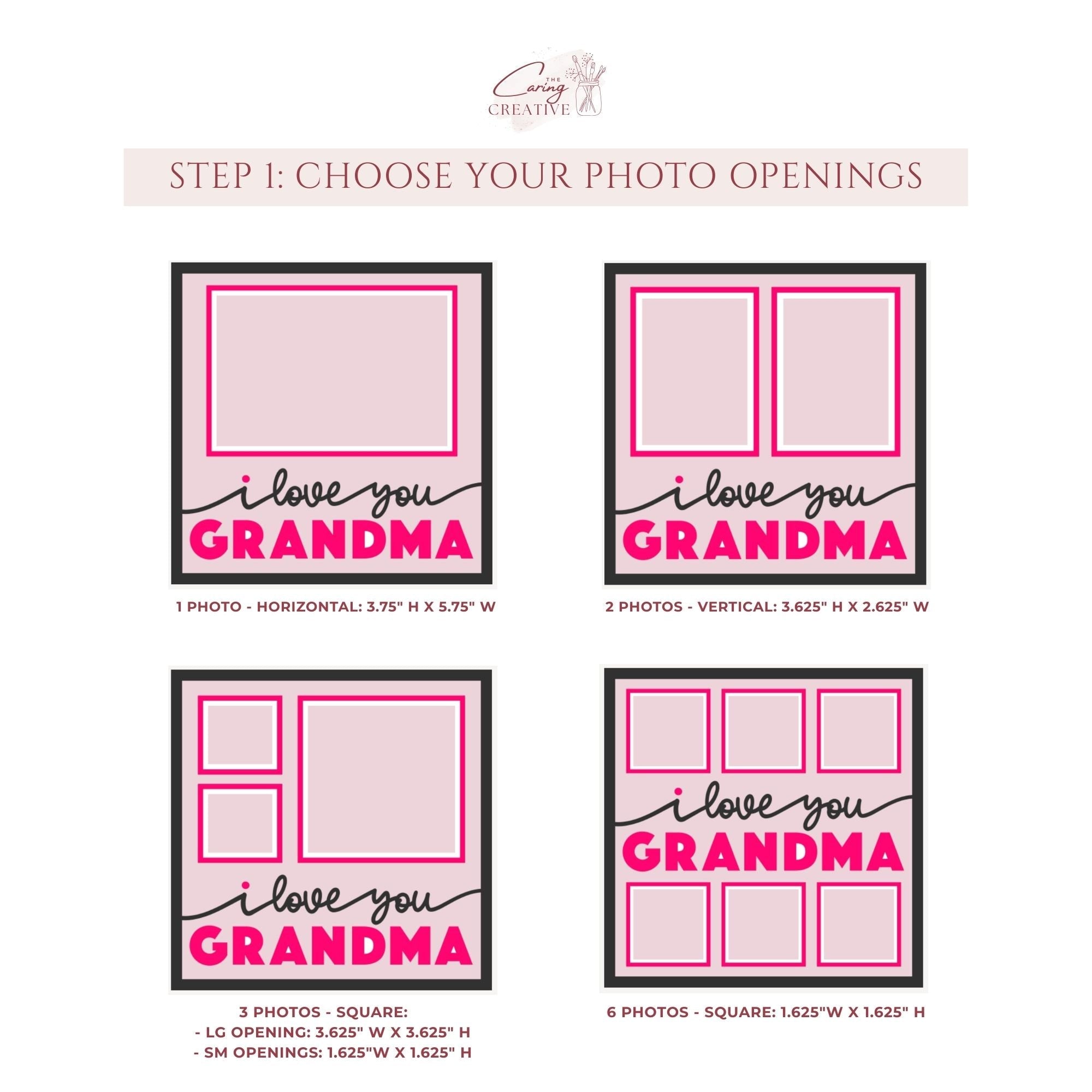 I Love You Grandma Photo Frame - The Caring Creative