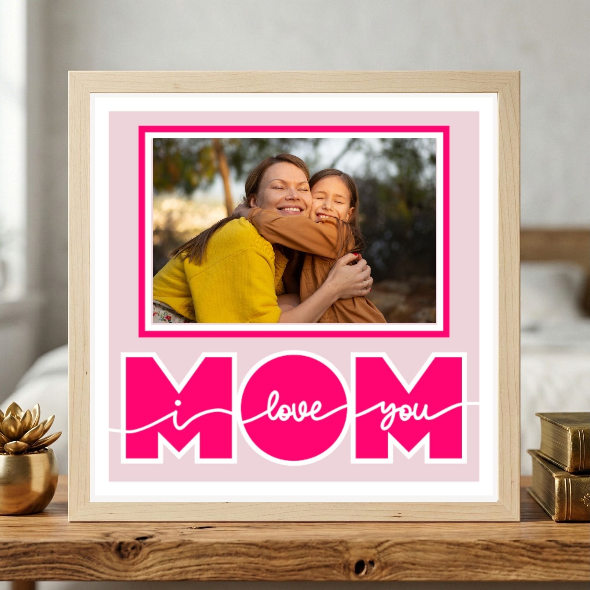 I Love You Mom Photo Frame - The Caring Creative